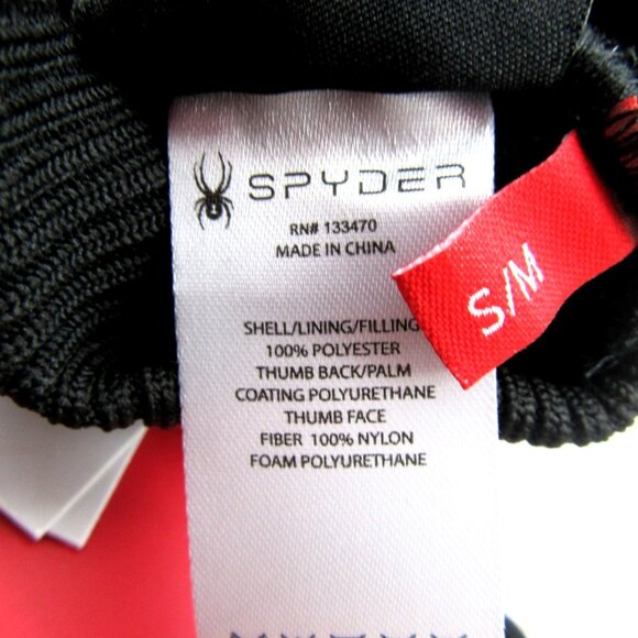 Spyder Insulated Ski Winter Sports Black Gloves Women's Size Small / Medium NEW - Picture 13 of 15